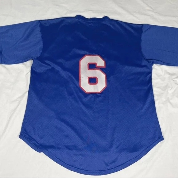 VTG Texas Rangers MVP Brand Blue Baseball Jersey Made In USA..See Measurements. - Picture 6 of 9